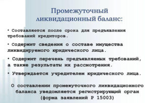 По какой форме составить промежуточный ликвидационный баланс