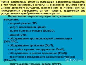 Расходы на содержание имущества