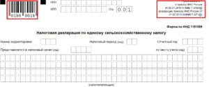 Справка к налоговой декларации по ЕСХН