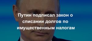Путин подписал закон о налоговой амнистии для ИП: все долги списаны