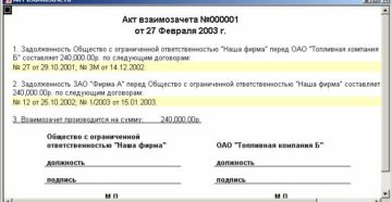 Как оформить взаимозачет