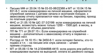 Выплаты при командировке
