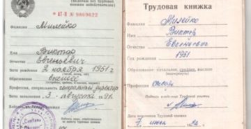 Вкладыш в трудовую книжку: порядок оформления, образец