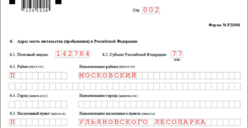 Форма р210001: бланк и образец в 2019 году в эксель