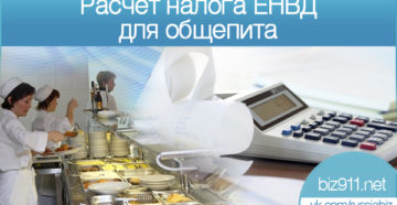 Расчет ЕНВД при оказании услуг общественного питания
