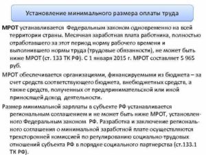 Установление размера минимальной заработной платы