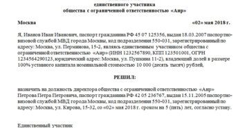 Учредитель и генеральный директор в одном лице и подтверждающие документы