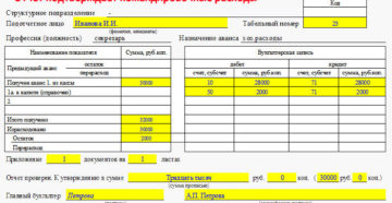 Составление авансового отчета