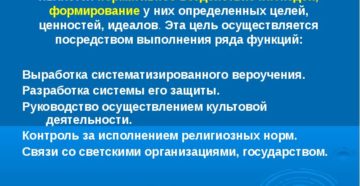 Деятельность религиозной организации