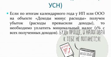 Налог при убытке