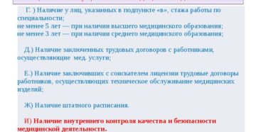 Лицензионные требования, предъявляемые к соискателю лицензии на осуществление медицинской деятельности