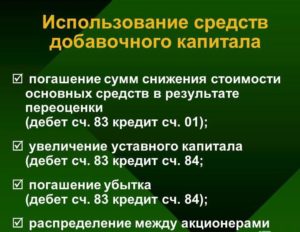 Использование уставного капитала