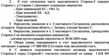 Передача имущества в счет погашения займа Передача имущества в счет погашения займа