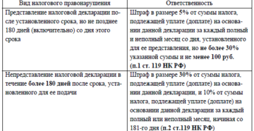 Ответственность за несвоевременную подачу единой налоговой декларации