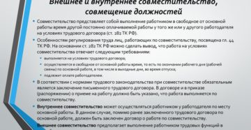Внутренние совместительство должностей
