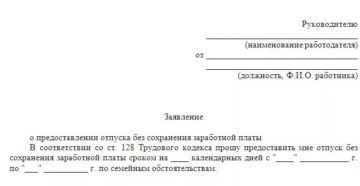 Привлечение к работе во время отпуска без сохранения ЗП