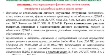 Учет компенсации расходов на бензин директору